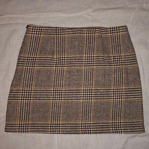 Forever 21 plaid mini skirt with wool lining